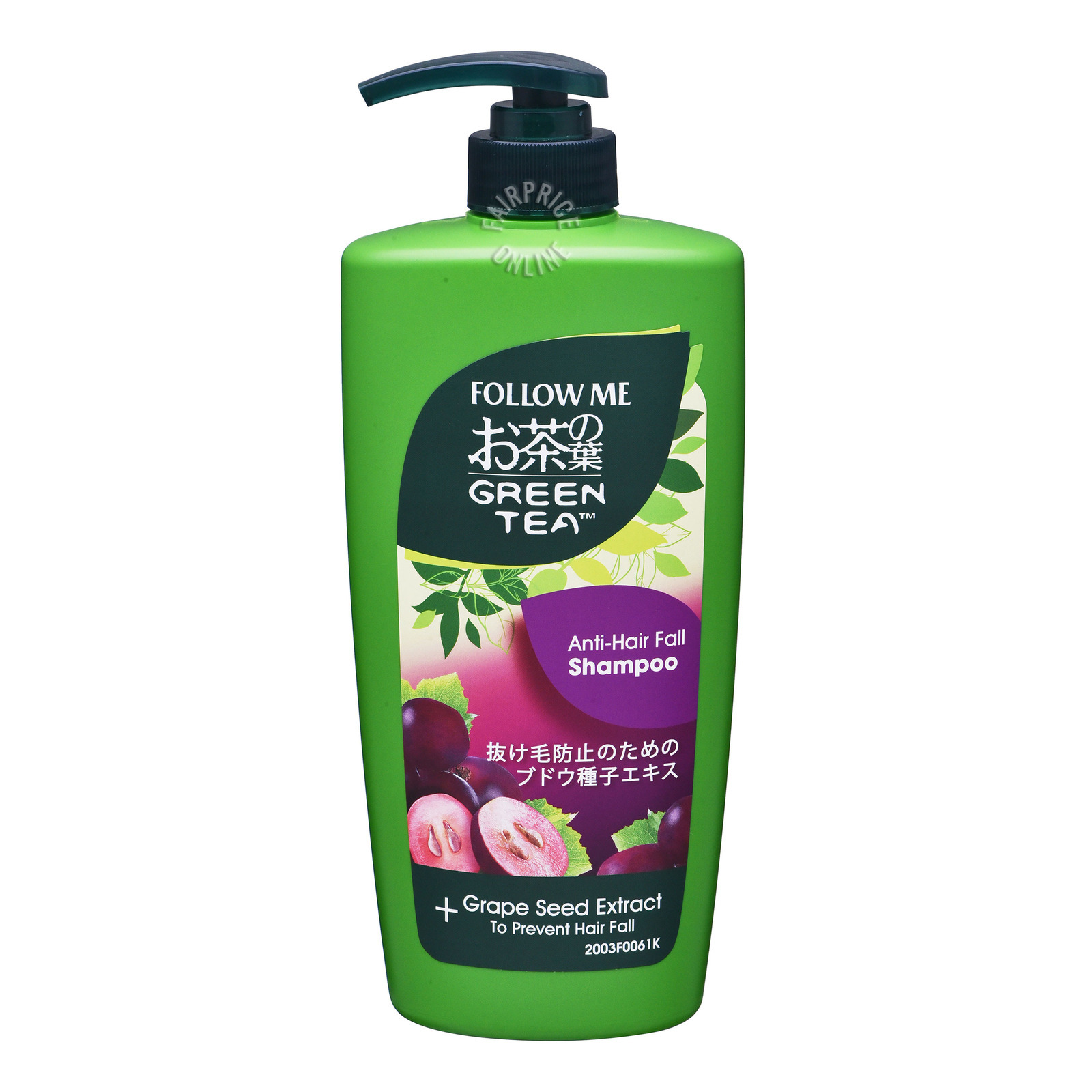 Follow Me Green Tea Shampoo/Conditioner 650ml - Anti Hair Fall / Shampoo